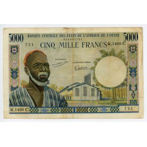 West African States Burkina Faso 5000 Francs 1961 (ND) C