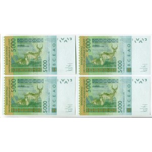 West African States Guinea-Bissau 4 x 5000 Francs 2003 S