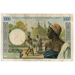 West African States Ivory Coast 5000 Francs 1961 - 1977 (ND) A