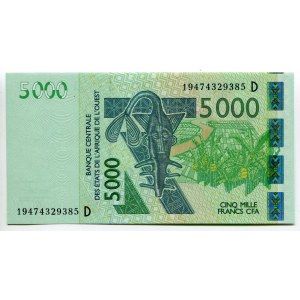 West African States Mali 5000 Francs 2003 D