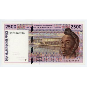 West African States Togo 2500 Francs 1992 T