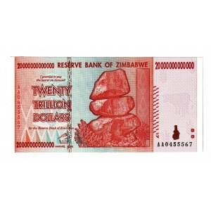 Zimbabwe 20 Trillion Dollars 2008