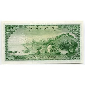 Lebanon 10 Livres 1956 Specimen