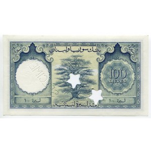 Lebanon 100 Livres 1952 Specimen