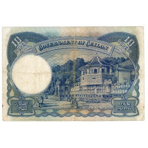 Ceylon 10 Rupees 1942
