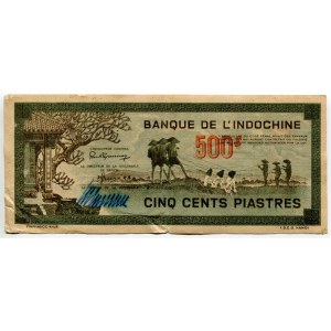 French Indochina 500 Piastres 1945 (ND)