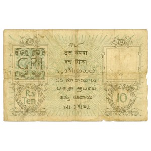 British India 10 Rupees 1917 - 1930 (ND)