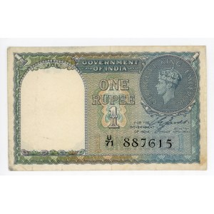 British India 1 Rupee 1943 (ND)