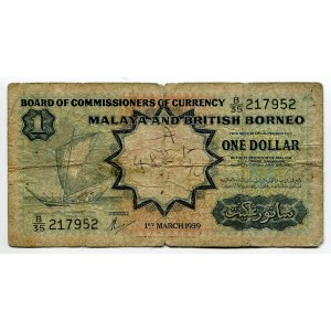 Malaya & British Borneo 1 Dollar 1959