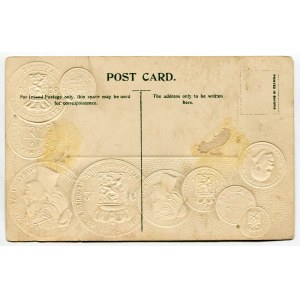 Netherlands East Indies Postcard Coin-Card with Nationalflag 19th Century (ND)