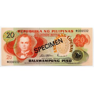 Philippines 20 Piso 1973 - 1978 (ND) Specimen