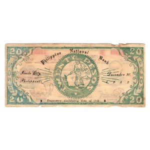 Philippines Iloilo 20 Pesos 1942