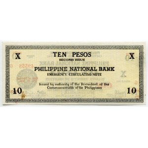 Philippines Negros Occidental 10 Pesos 1941 Philippine National Bank