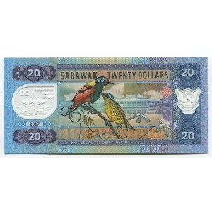 Sarawak 20 Dollars 2017 Specimen