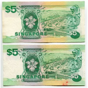 Singapore 2 x 5 Dollars 1989 - 1997 (ND)