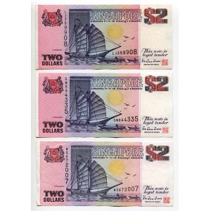 Singapore 3 x 2 Dollars 1992 (ND)