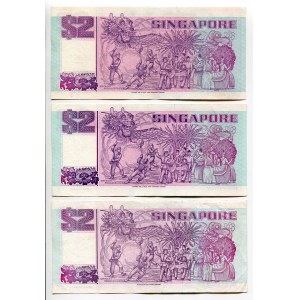 Singapore 3 x 2 Dollars 1992 (ND)