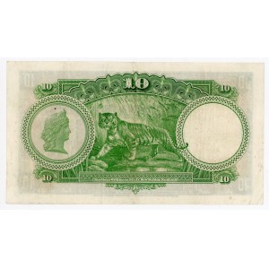 Straits Settlements 10 Dollars 1935