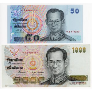 Thailand 50 & 1000 Baht 1992