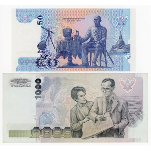 Thailand 50 & 1000 Baht 1992