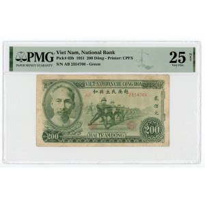 Vietnam 200 Dong 1951 PMG 25