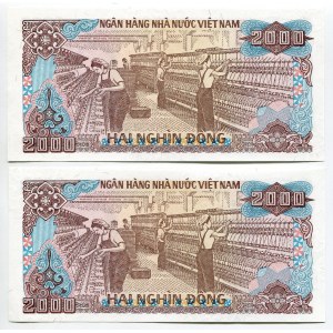 Vietnam 2 x 2000 Dong 1988 (1989)