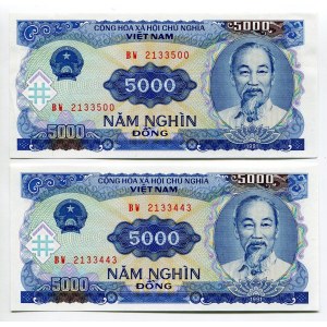 Vietnam 2 x 5000 Dong 1991 (1993)