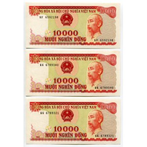 Vietnam 3 x 10000 Dong 1993