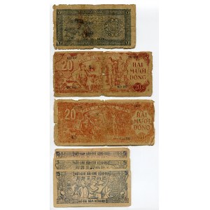 Vietnam Lot of 9 Notes 1940s - 1950s (ND)