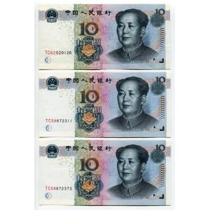 China 3 x 10 Yuan 2005