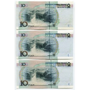 China 3 x 10 Yuan 2005
