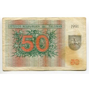 Lithuania 50 Talonas 1991