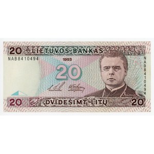Lithuania 20 Litu 1993