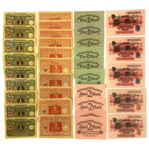 Germany - Weimar Republic Lot of 34 Banknotes 1914 - 1922