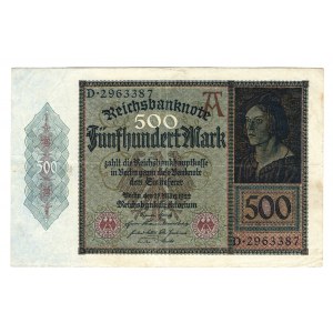 Germany - Weimar Republic 500 Mark 1922