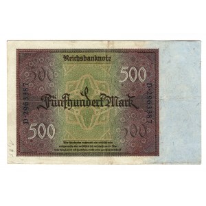 Germany - Weimar Republic 500 Mark 1922