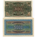 Germany - Weimar Republic Lot of 4 Banknotes 1922 - 1923