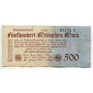 Germany - Weimar Republic 500 Milliarden Mark 1923