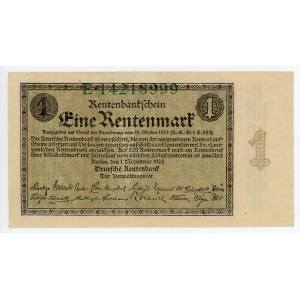 Germany - Weimar Republic 1 Rentenmark 1923