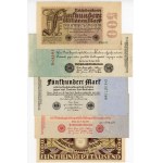 Germany - Weimar Republic Lot of 9 Notes 1923