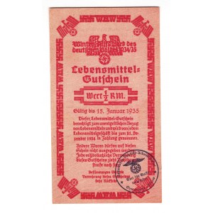 Germany - Third Reich Winterhelp 1/2 Reichsmark 1934 - 1935
