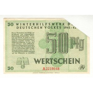 Germany - Third Reich Winterhelp 50 Reichspfennig 1941 - 1942