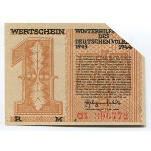 Germany - Third Reich 1 Reichsmark 1943 Winterhilfswerk