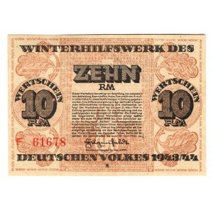 Germany - Third Reich Winterhelp 10 Reichsmark 1943 - 1944