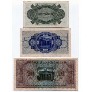 Germany - Third Reich Lot of 4 Banknotes