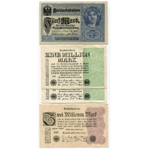 Germany - Third Reich Lot of 9 Banknotes 1917 - 1937