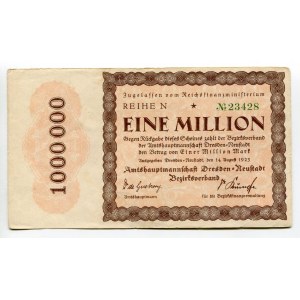 Germany - Weimar Republic Dresden-Neustadt 1 Million Mark 1923 Notgeld