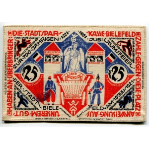 Germany - Weimar Republic Westphalia, Bielefeld 25 Mark 1921 Stoffgeld