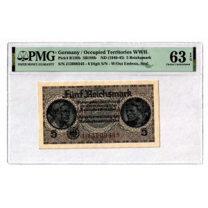 Germany - Third Reich 5 Reichsmark 1940 - 1945 (ND) PMG 63 EPQ