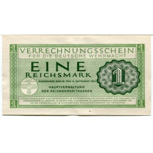 Germany - Third Reich Wehrmacht 1 Reichsmark 1944